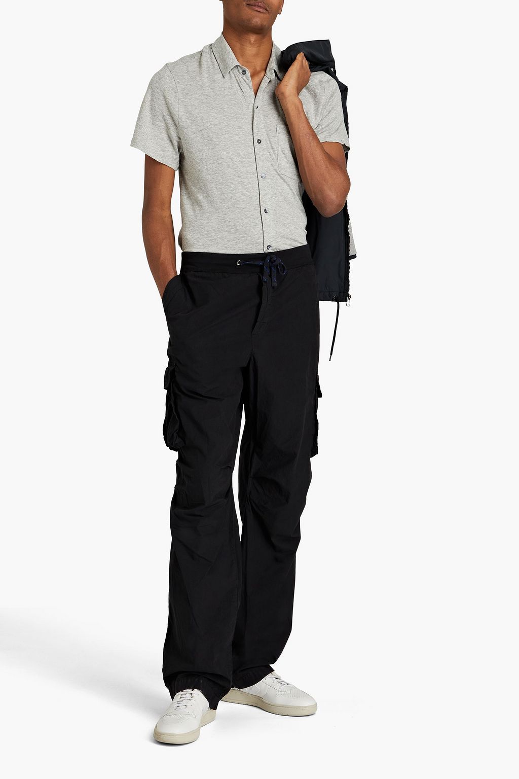 JAMES PERSE Crinkled cotton-blend cargo pants | THE OUTNET