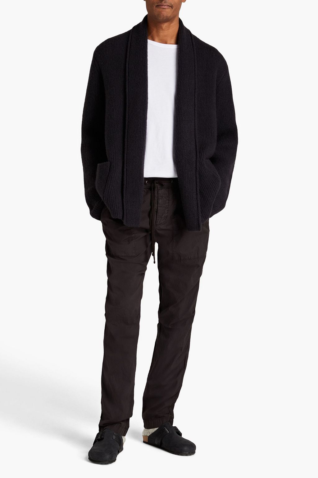 JAMES PERSE Cotton-blend seersucker pants