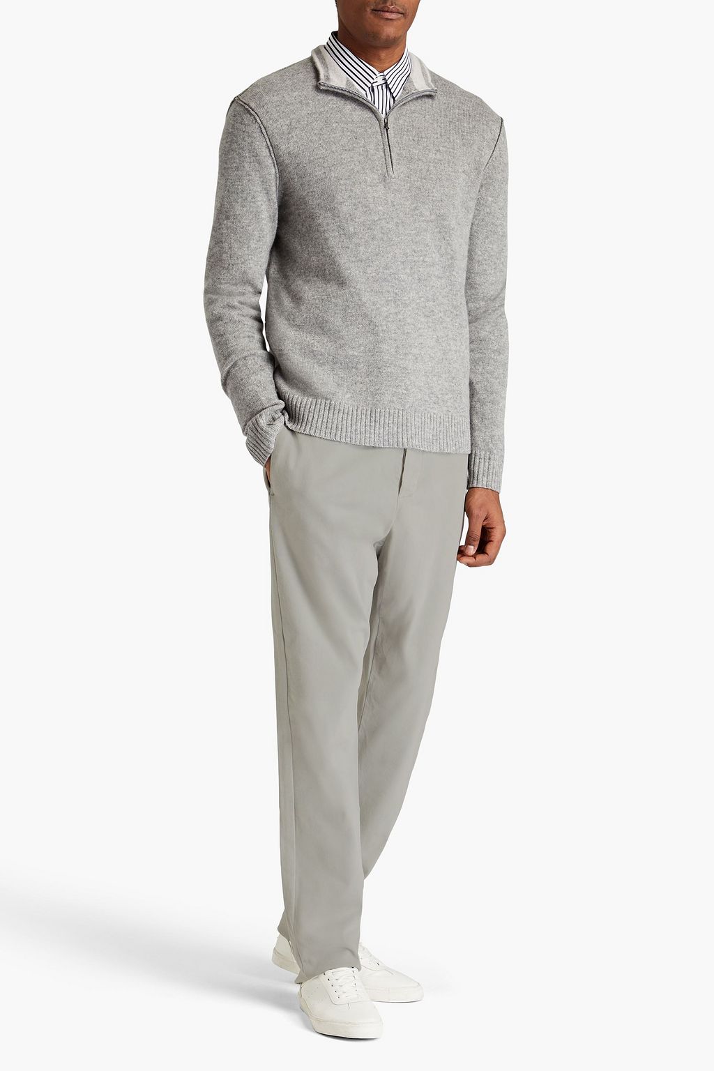 JAMES PERSE Cotton-blend twill chinos