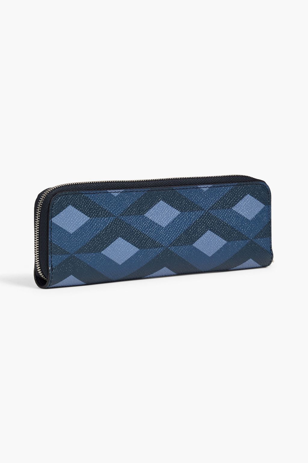 DUNHILL Printed pebbled-leather pen pouch