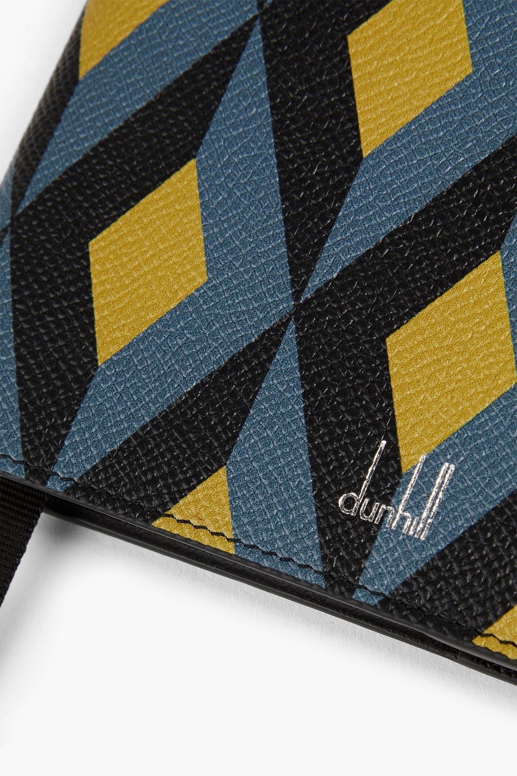 DUNHILL Printed pebbled-leather notebook