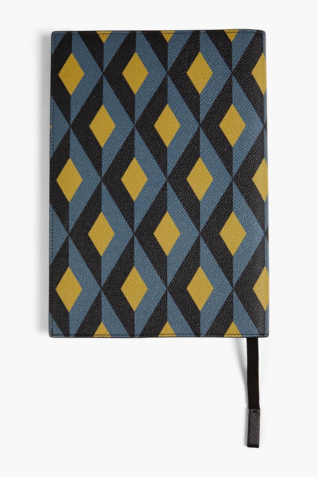 DUNHILL Printed pebbled-leather notebook
