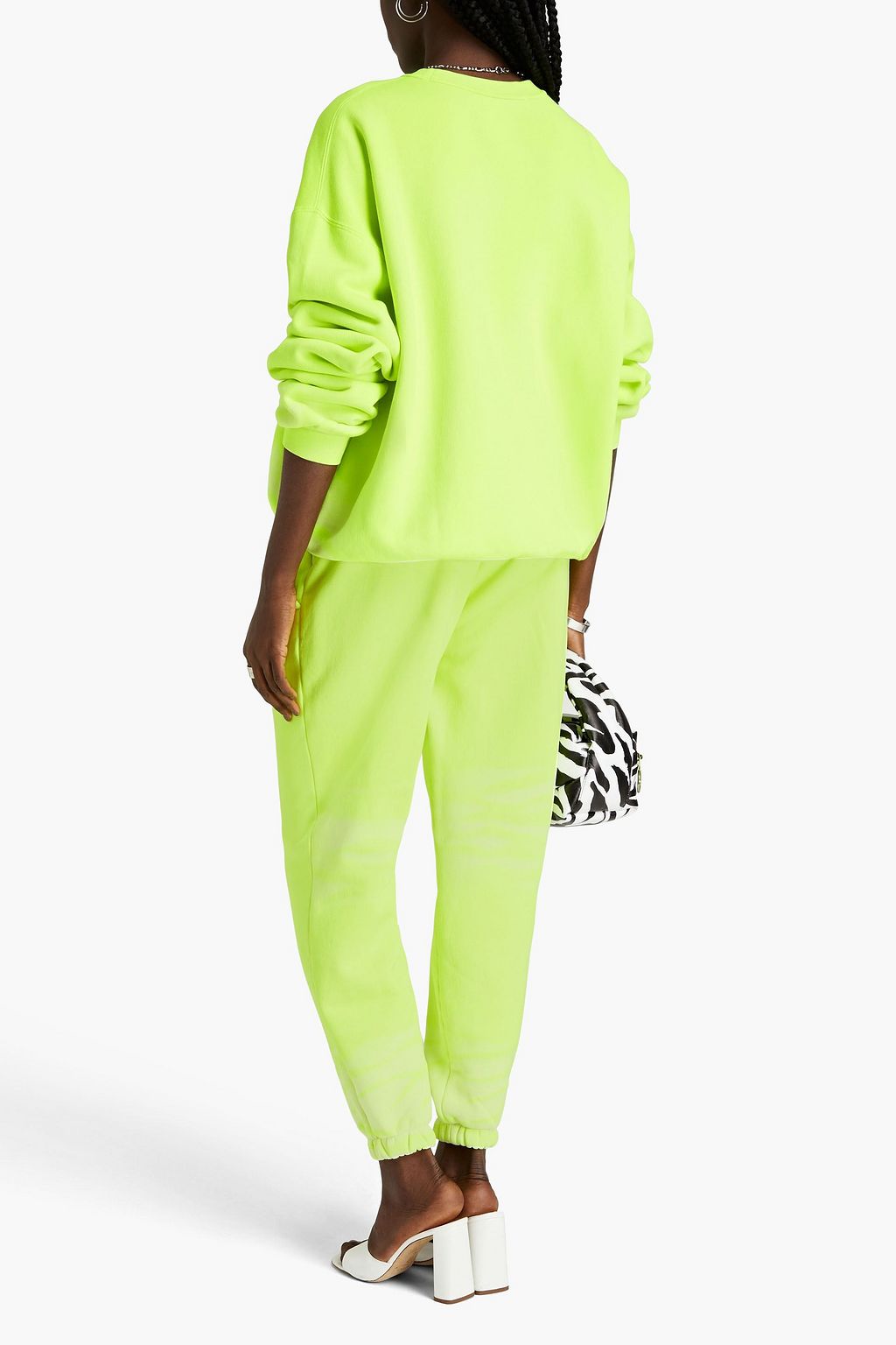 ALEXANDER WANG Oversized printed tie-dyed French cotton-terry sweatshirt