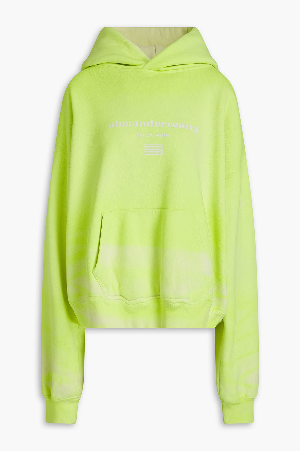Alexander Wang Oversized printed tie-dyed French cotton-terry hoodie