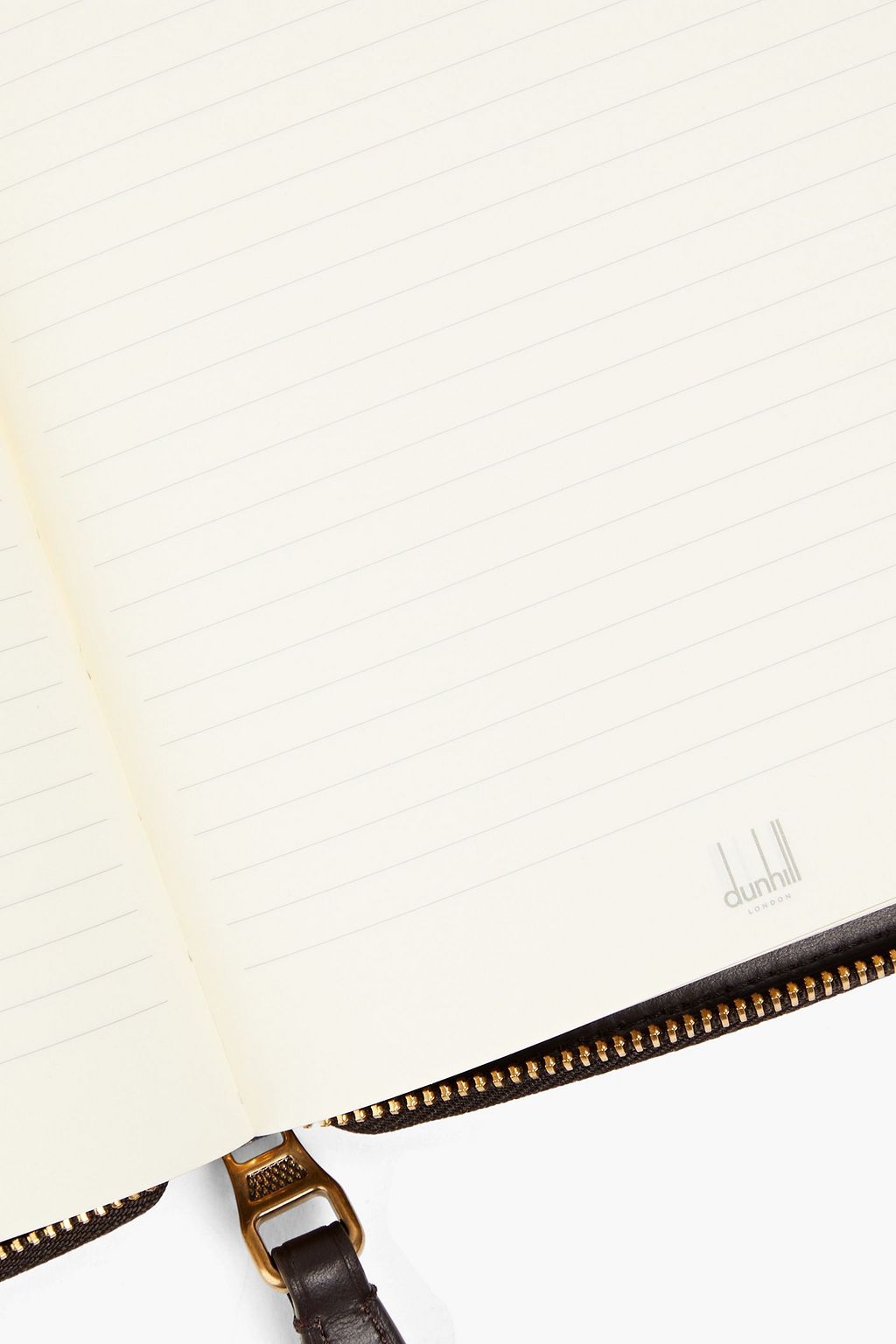 DUNHILL Logo-print textured-leather notebook