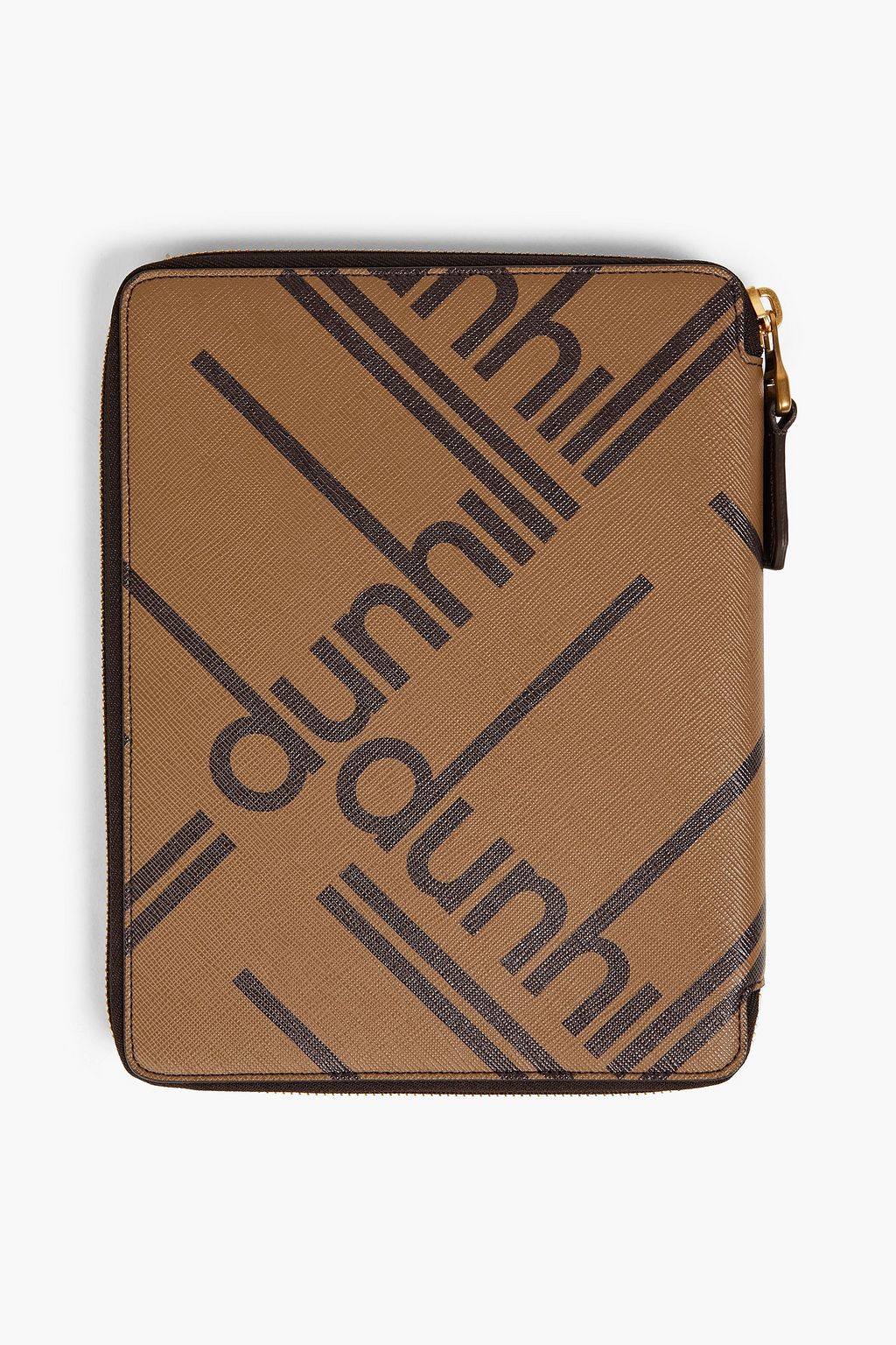DUNHILL Logo-print textured-leather notebook