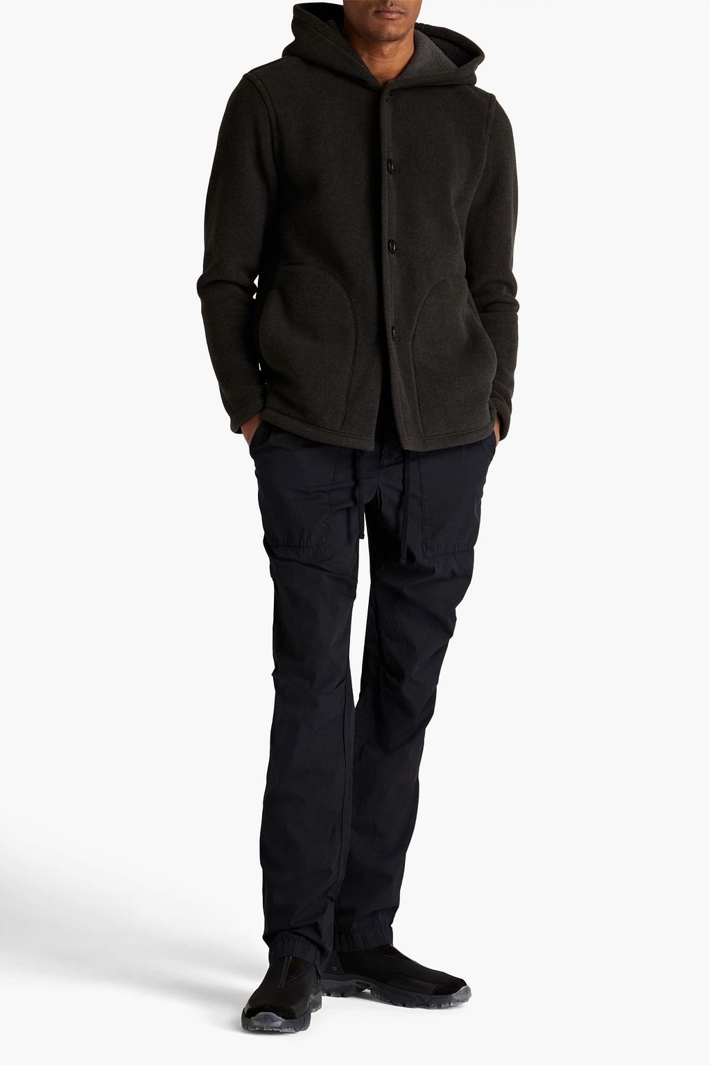 JAMES PERSE Cotton-blend seersucker pants