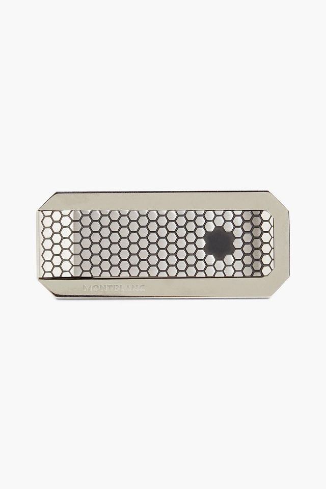Silver-tone enamel money clip