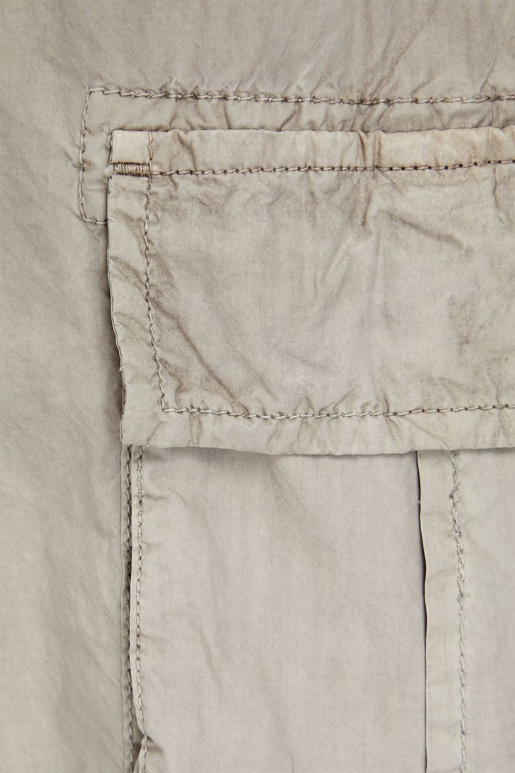 JAMES PERSE Crinkled cotton-poplin cargo pants