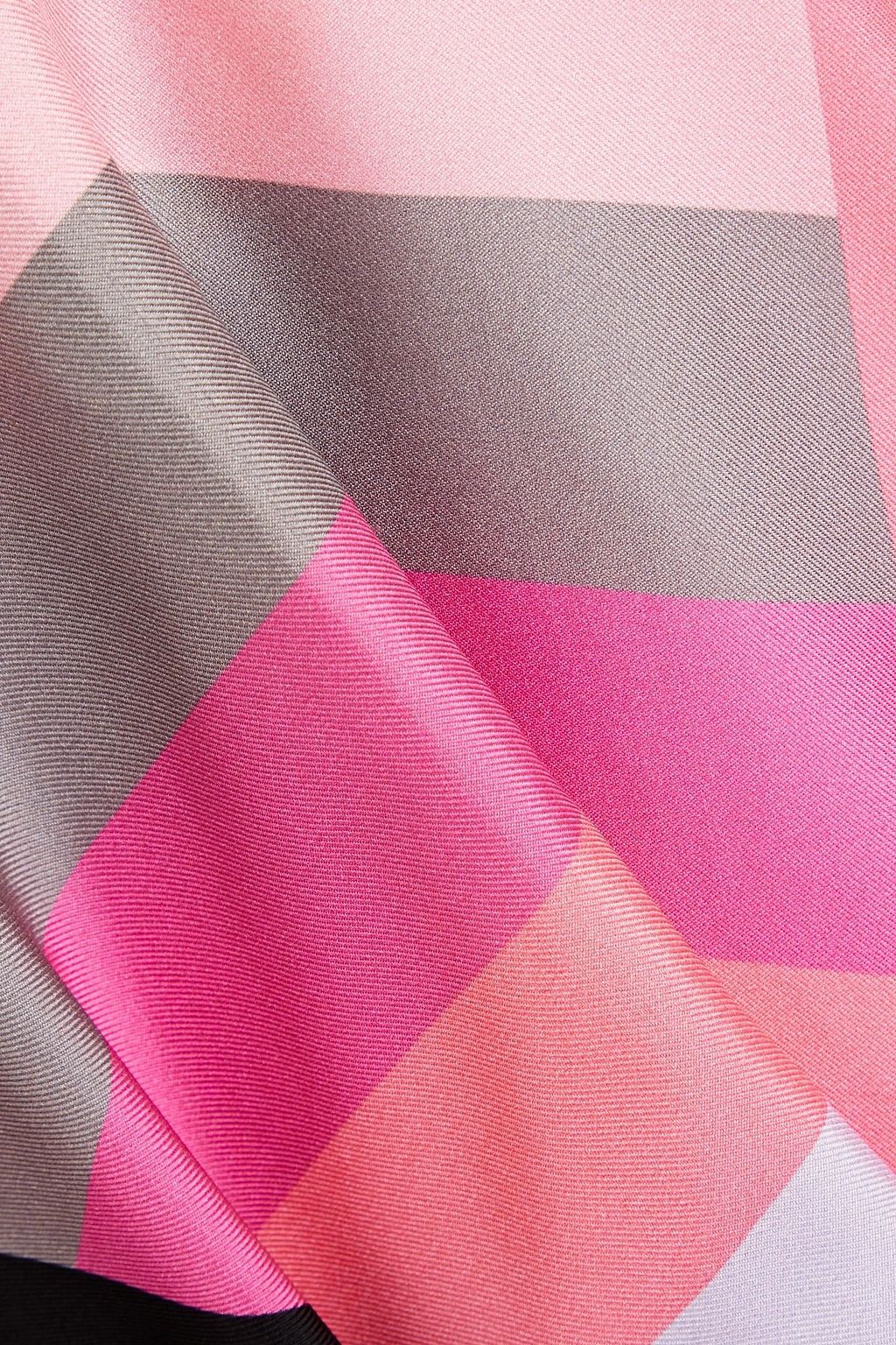 LOUISA PARRIS Formentera belted printed silk-twill dress