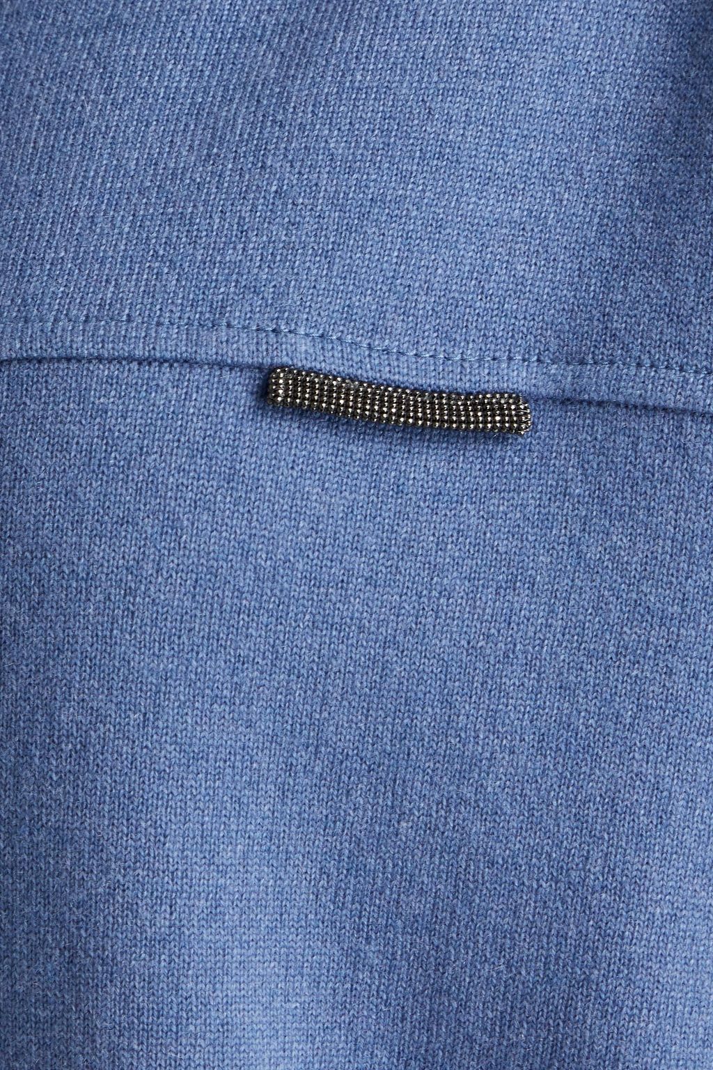 BRUNELLO CUCINELLI 비즈 장식 멜란지 캐시미어 스웨터