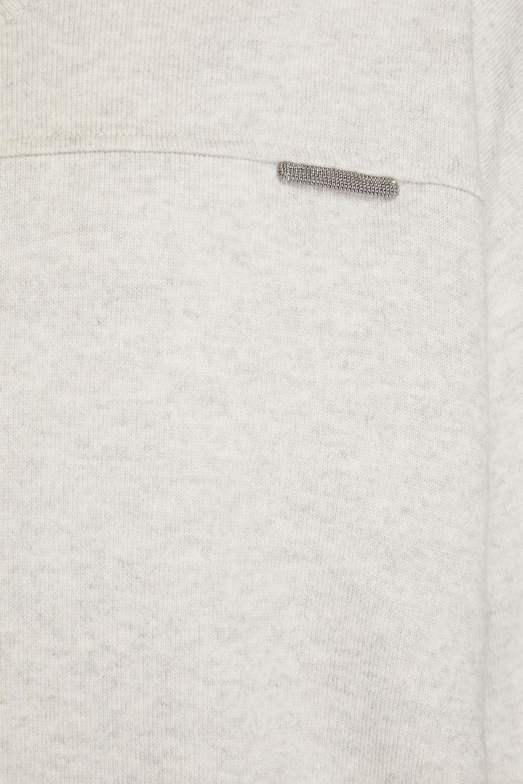 BRUNELLO CUCINELLI Bead-embellished mélange cashmere sweater