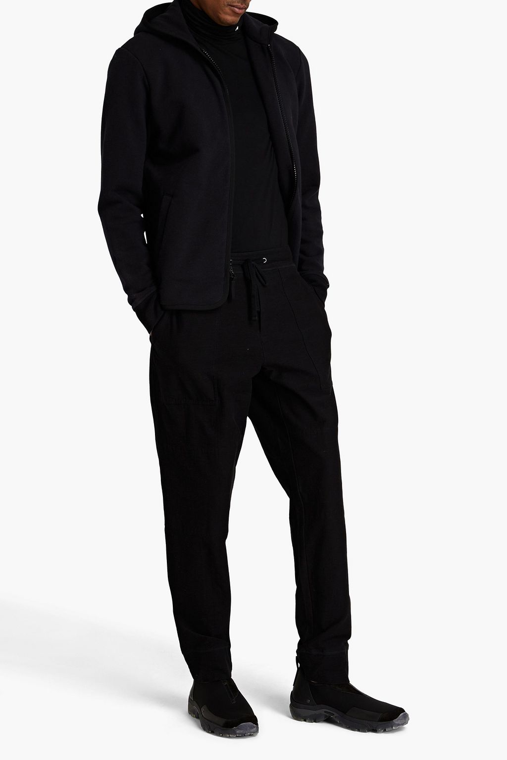 JAMES PERSE Slub stretch-cotton jersey drawstring pants