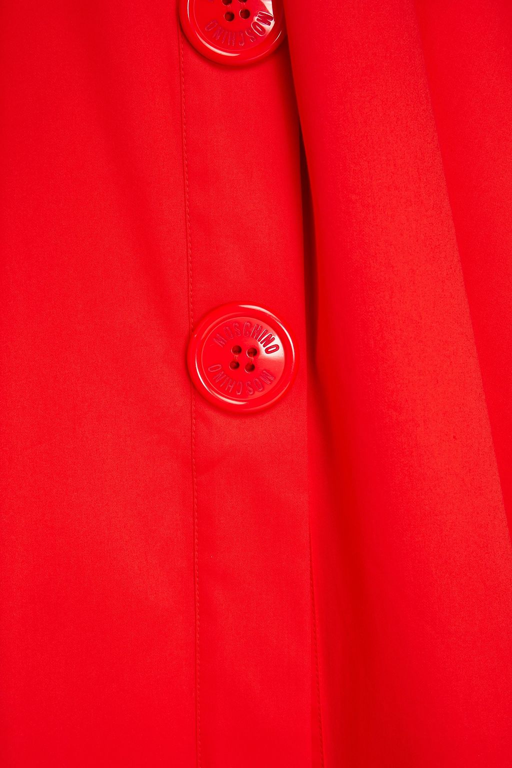 MOSCHINO Neckholder-Kleid aus Popeline mit Raffung und Gürtel