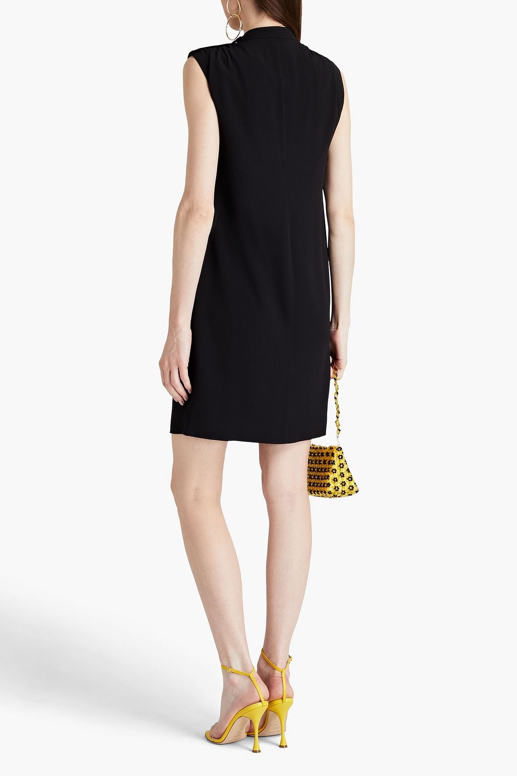 MOSCHINO Minikleid aus Crêpe aus einer Seidenmischung mit Raffung