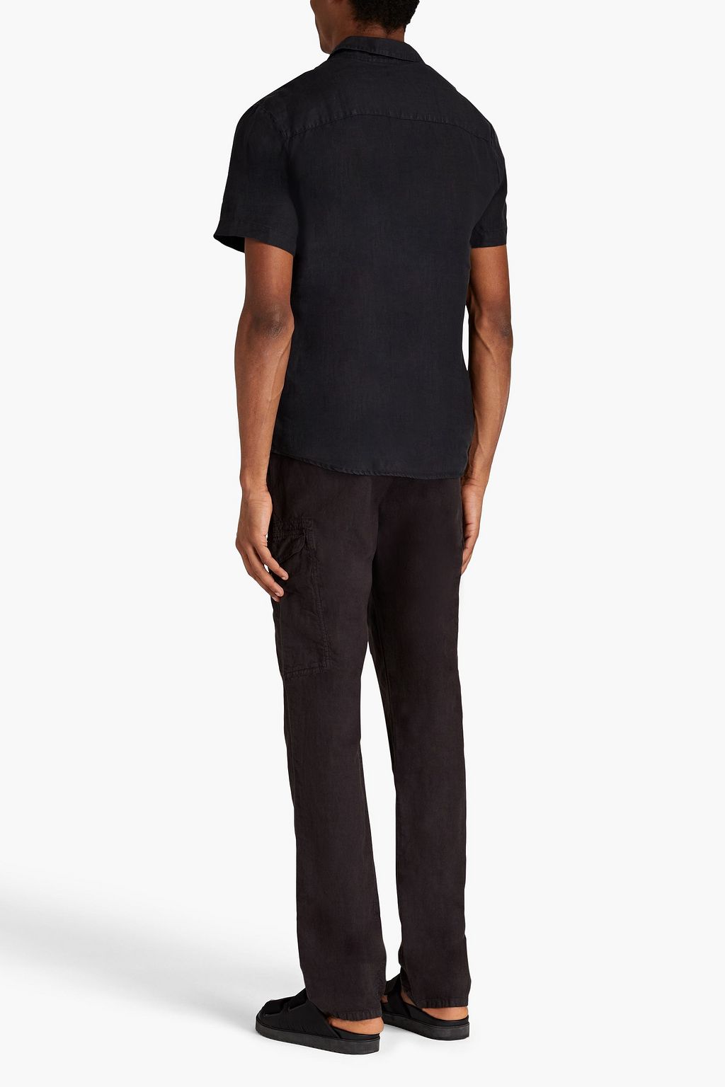 JAMES PERSE Linen and cotton-blend cargo pants