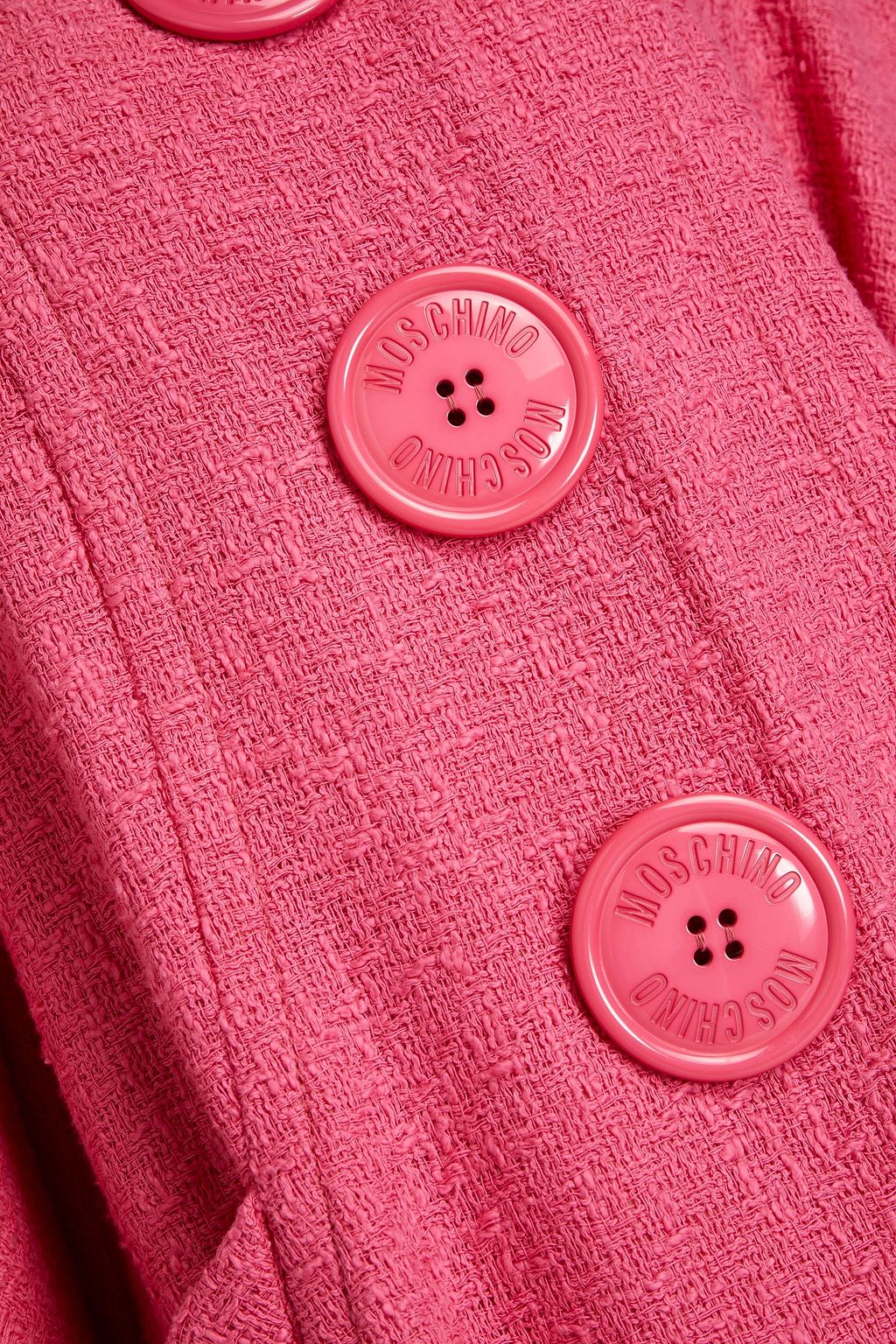 MOSCHINO Button-embellished cotton-tweed coat