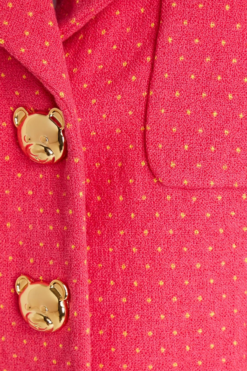MOSCHINO Polka-dot cotton-blend tweed blazer