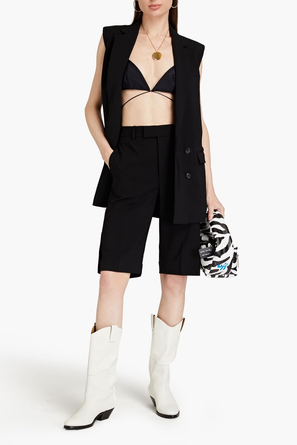 PHILOSOPHY DI LORENZO SERAFINI Satin bra top