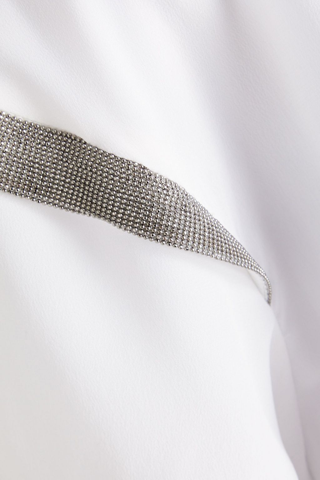 BRUNELLO CUCINELLI Embellished silk crepe de chine top
