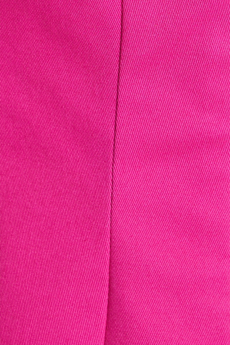 Sara Battaglia Cotton-blend Twill Mini Dress In Bright Pink