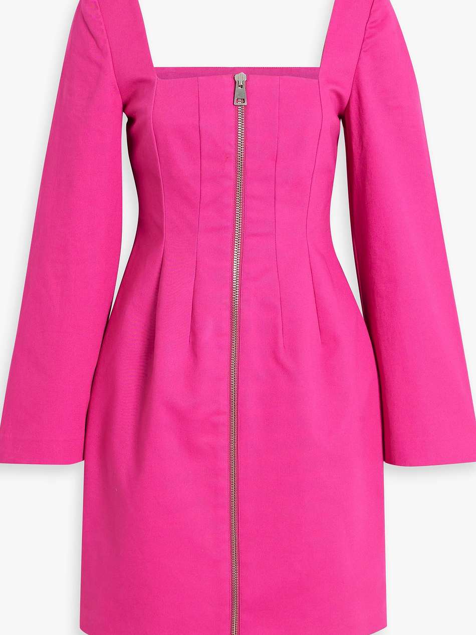 cotton-blend twill mini dress