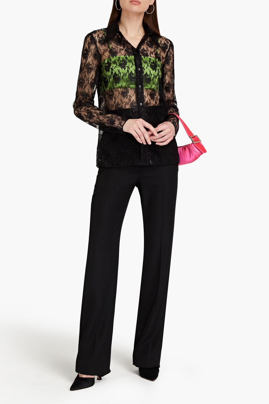 PHILOSOPHY DI LORENZO SERAFINI Chantilly lace shirt