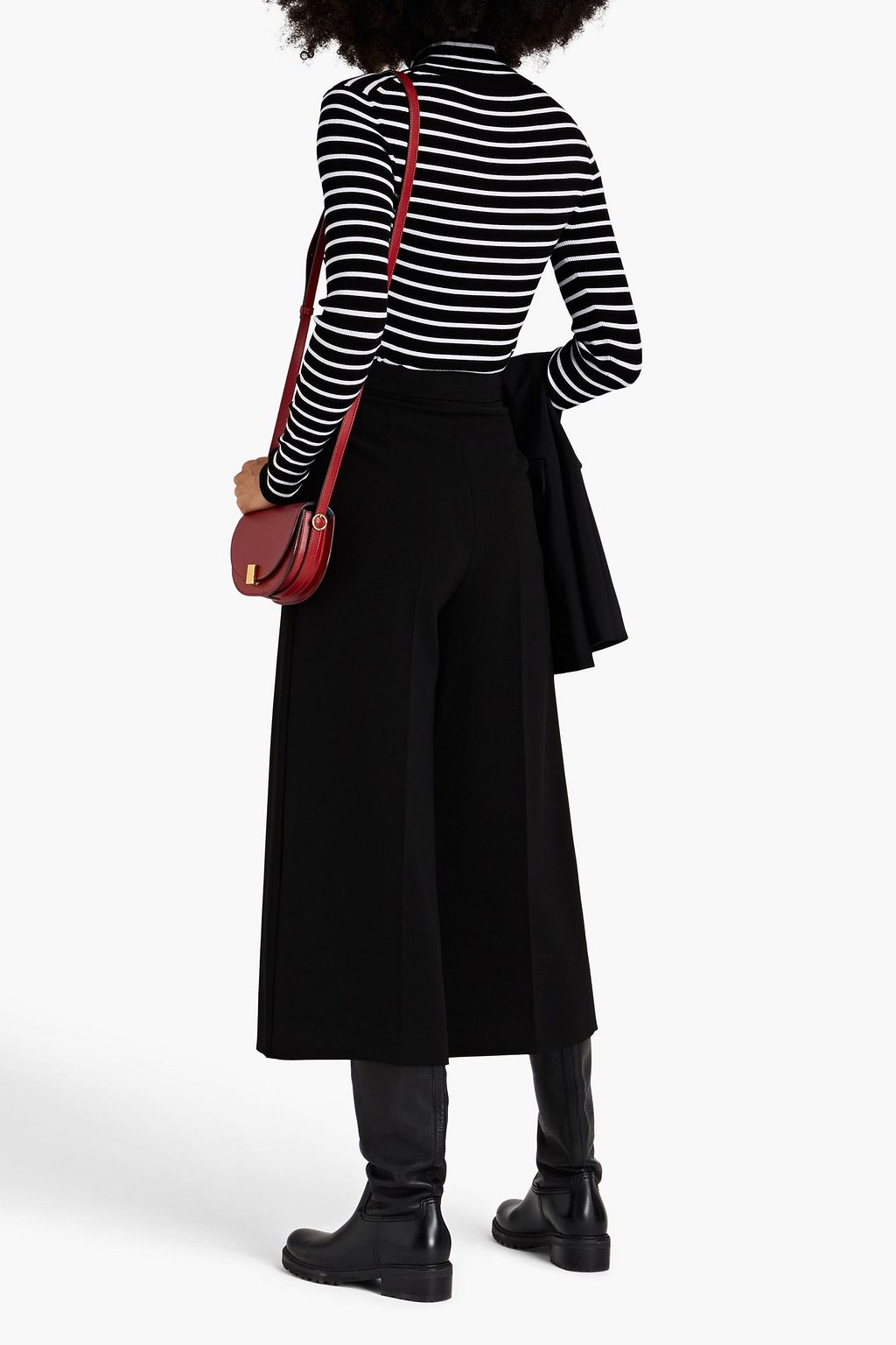 MOSCHINO Culottes aus Crêpe mit Zierknöpfen