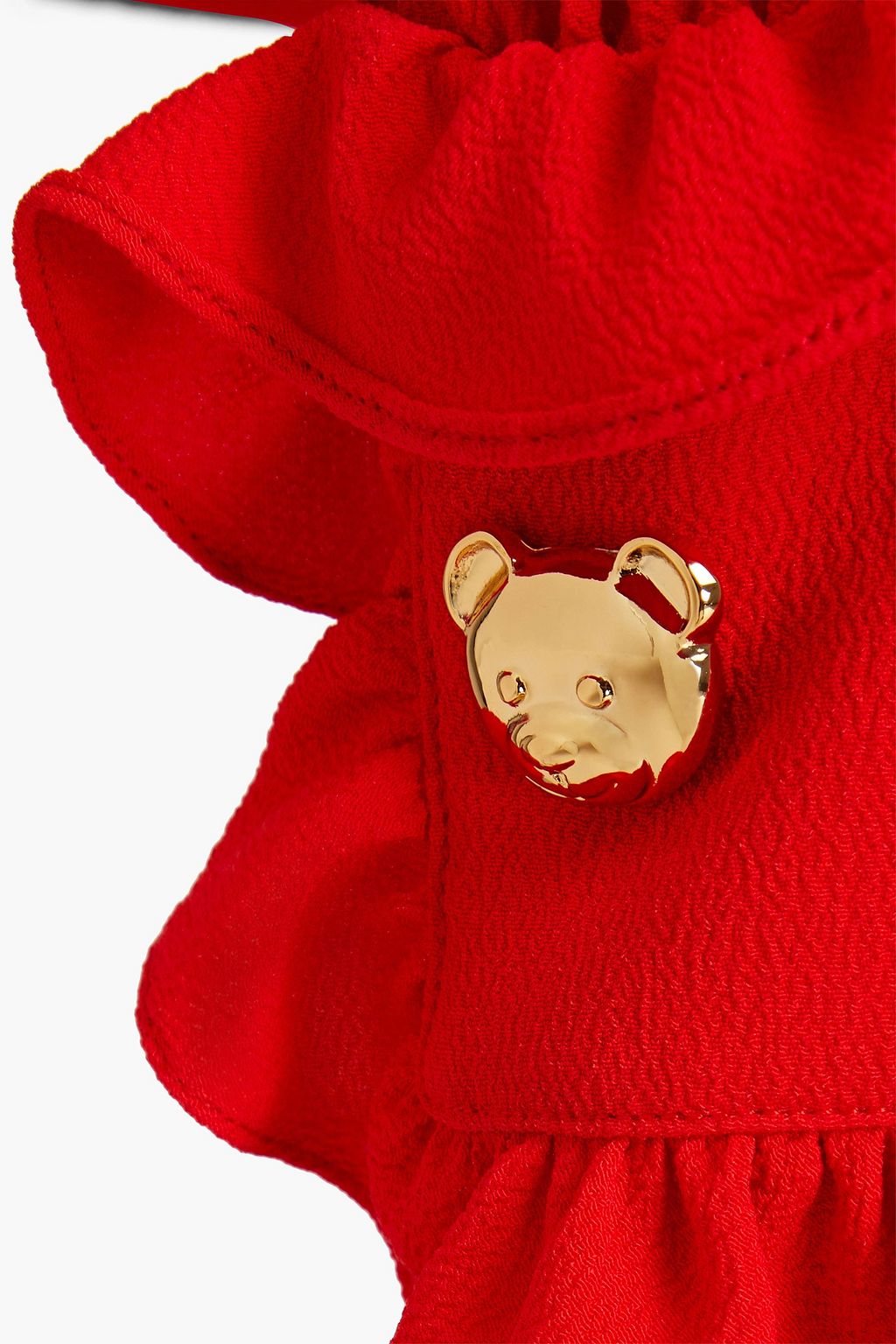 MOSCHINO Geraffte Bluse aus Crêpe aus einer Seidenmischung