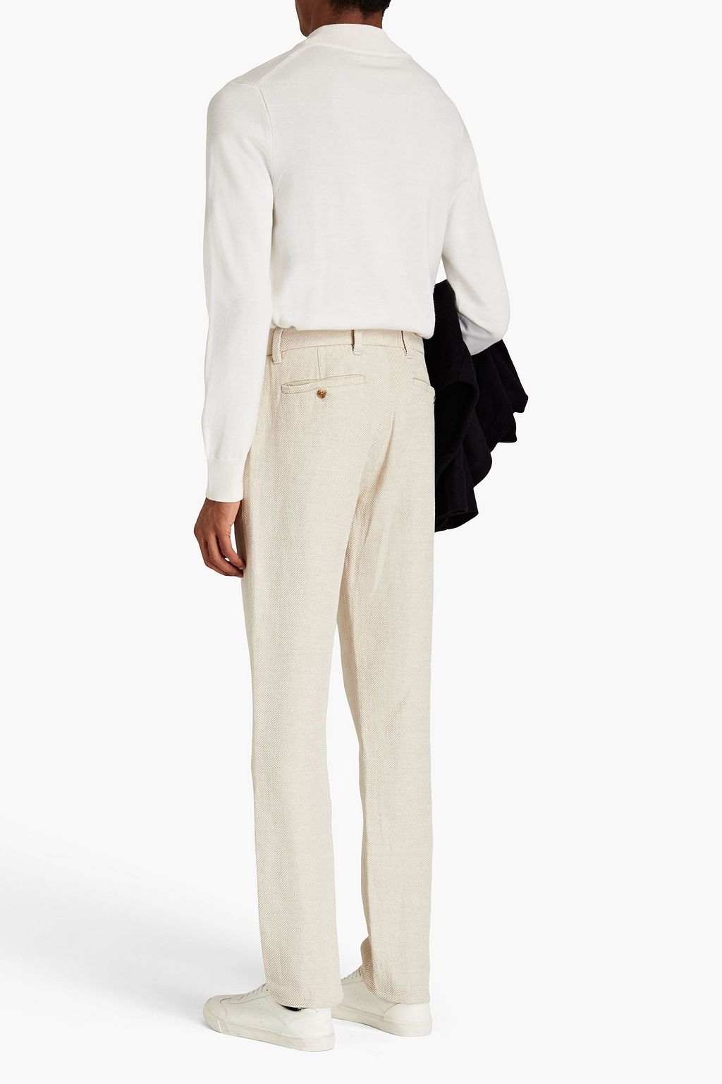 JAMES PERSE Cotton and linen-blend tweed pants