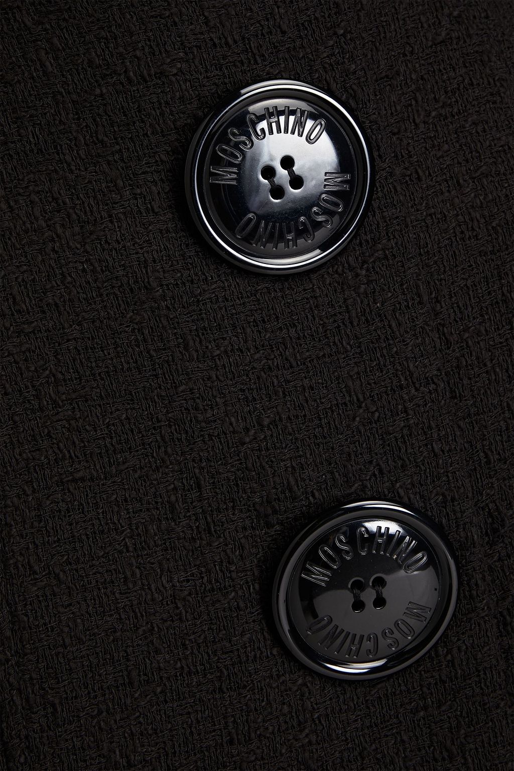 MOSCHINO Minirock aus Baumwoll-Tweed mit Zierknöpfen