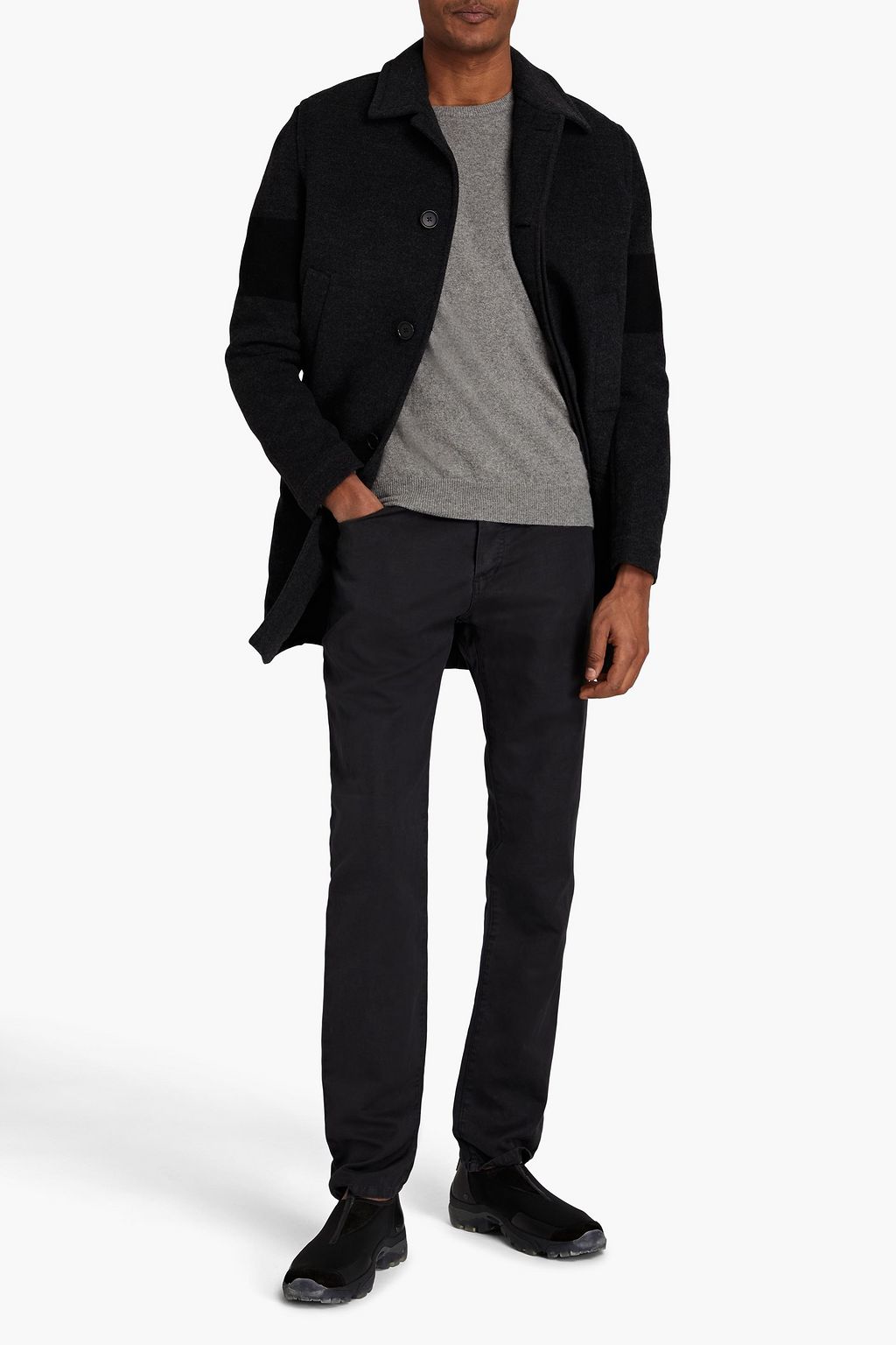 JAMES PERSE Slub cotton and linen-blend pants
