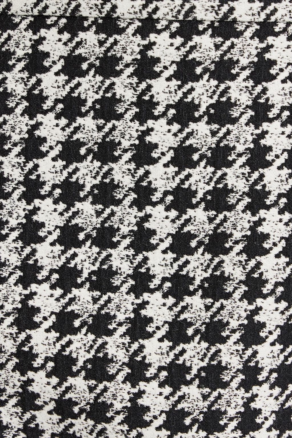 SARA BATTAGLIA Houndstooth cotton-blend jacquard skirt