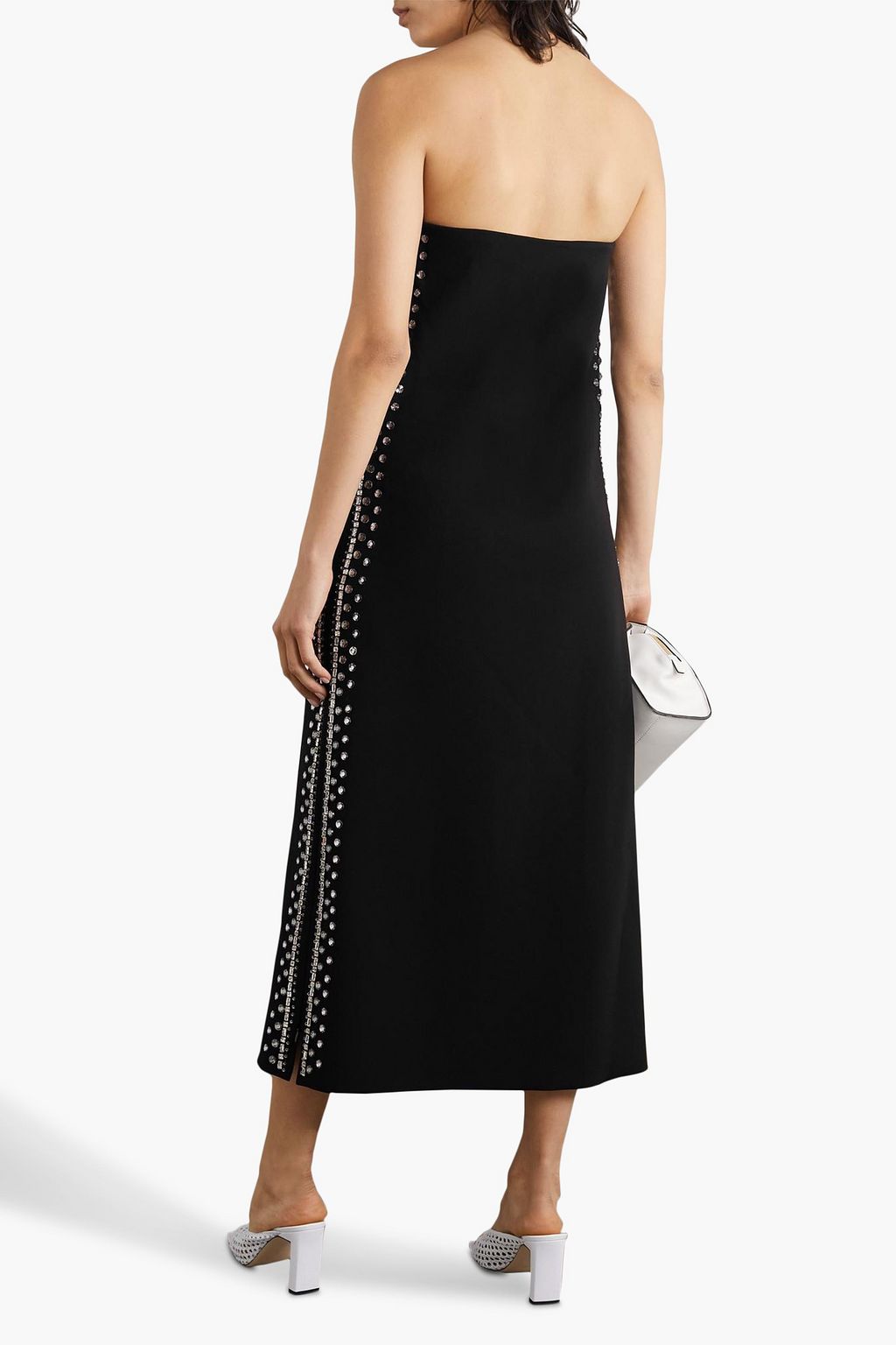 PROENZA SCHOULER Strapless embellished cady midi dress