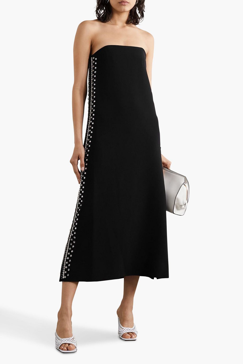 PROENZA SCHOULER Strapless embellished cady midi dress