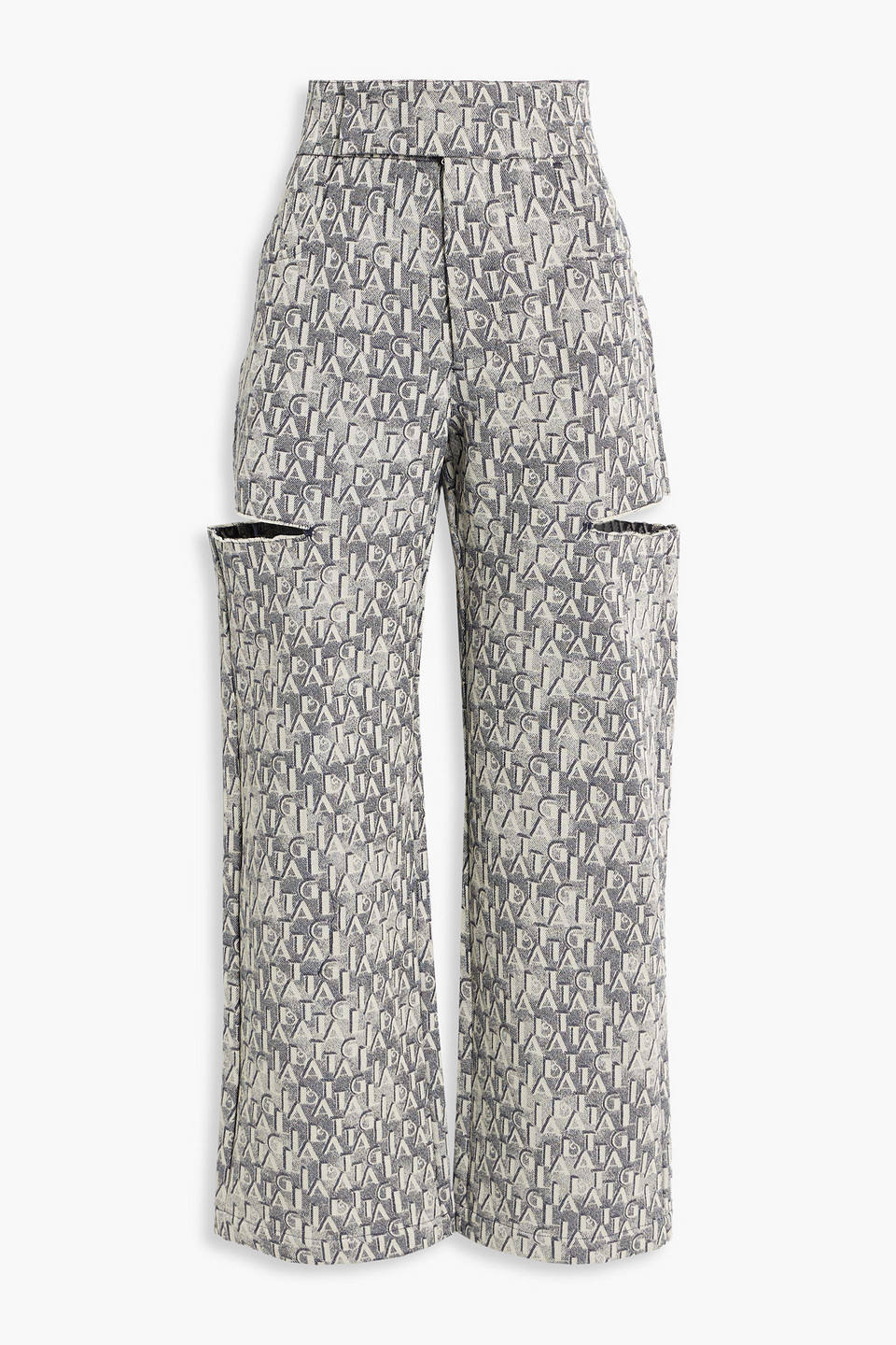Sara Battaglia Cutted Pants In Battaglia
