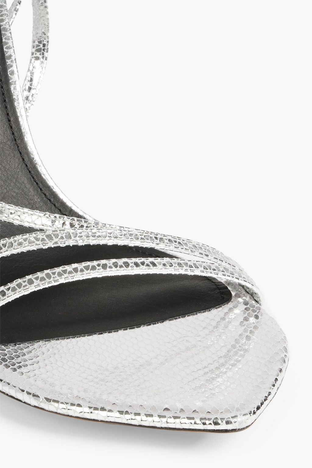 ISABEL MARANT Axee metallic snake-effect leather sandals