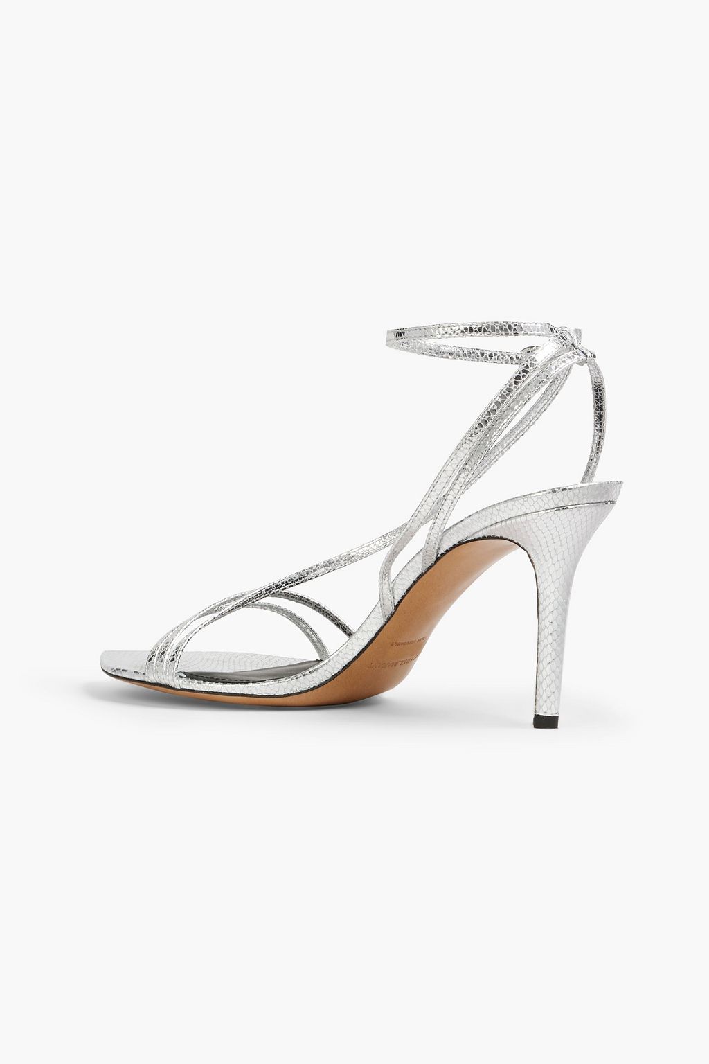 ISABEL MARANT Axee metallic snake-effect leather sandals
