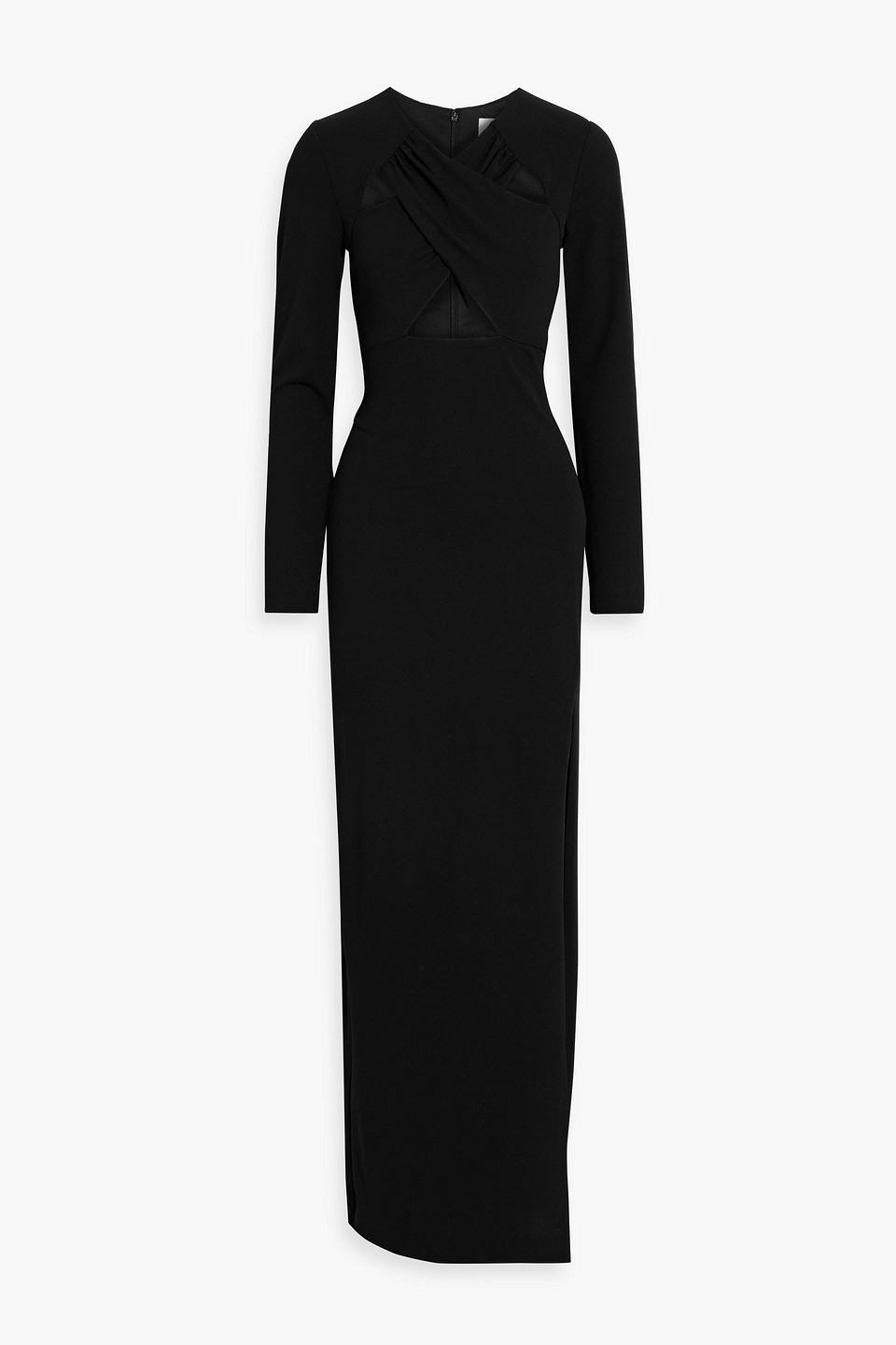 Cutout crepe gown