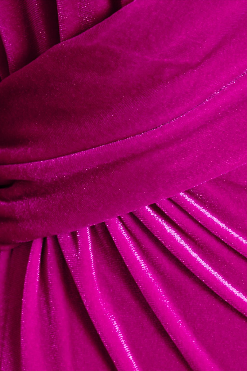 ONE33 SOCIAL Cutout draped velvet mini dress