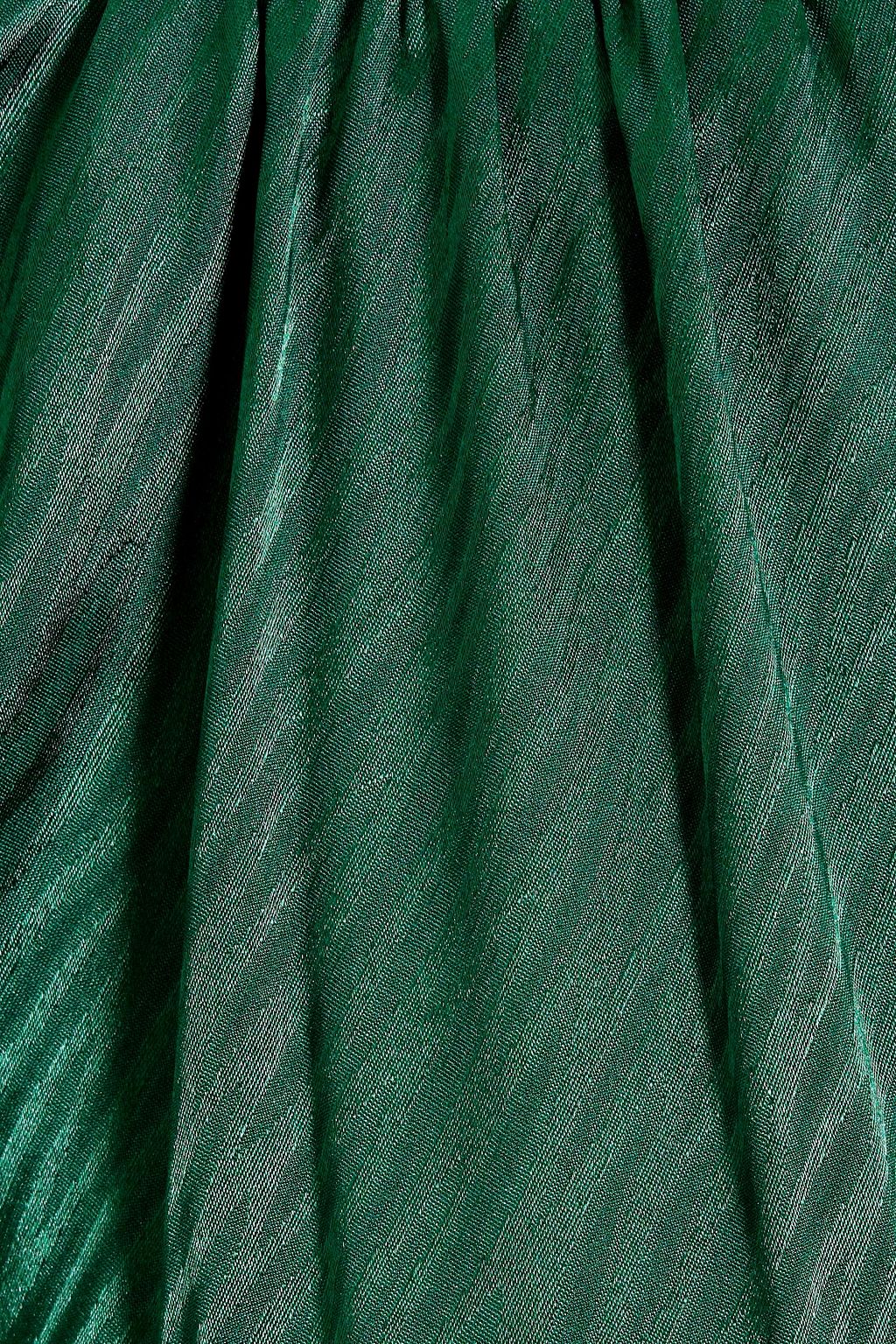 ONE33 SOCIAL Gathered satin-jacquard gown