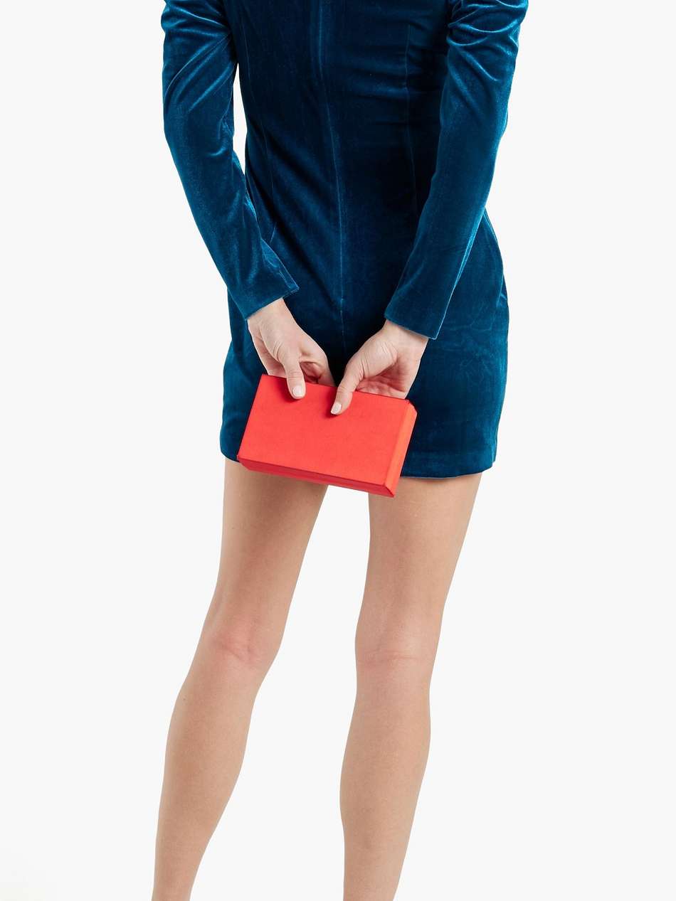 cutout twist-front velvet mini dress