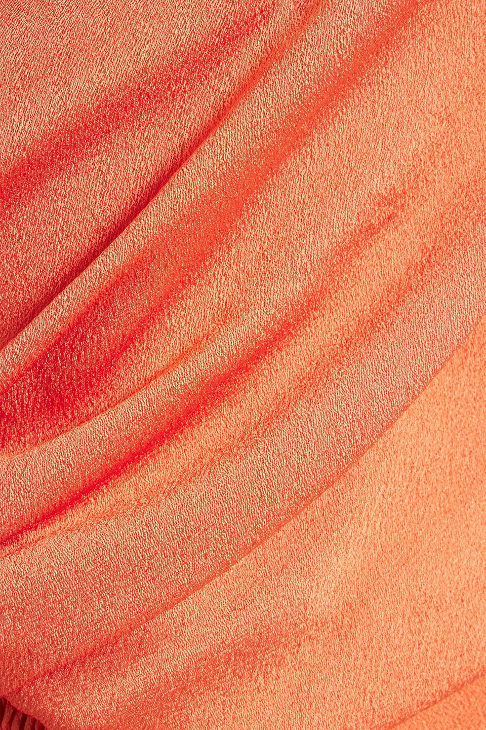 Galvan Rose Shirred Satin-crepe Maxi Dress In Coral