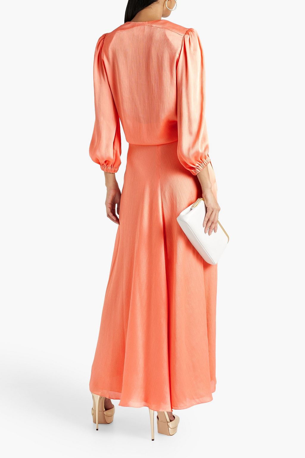 GALVAN  LONDON Felicity crepon maxi skirt