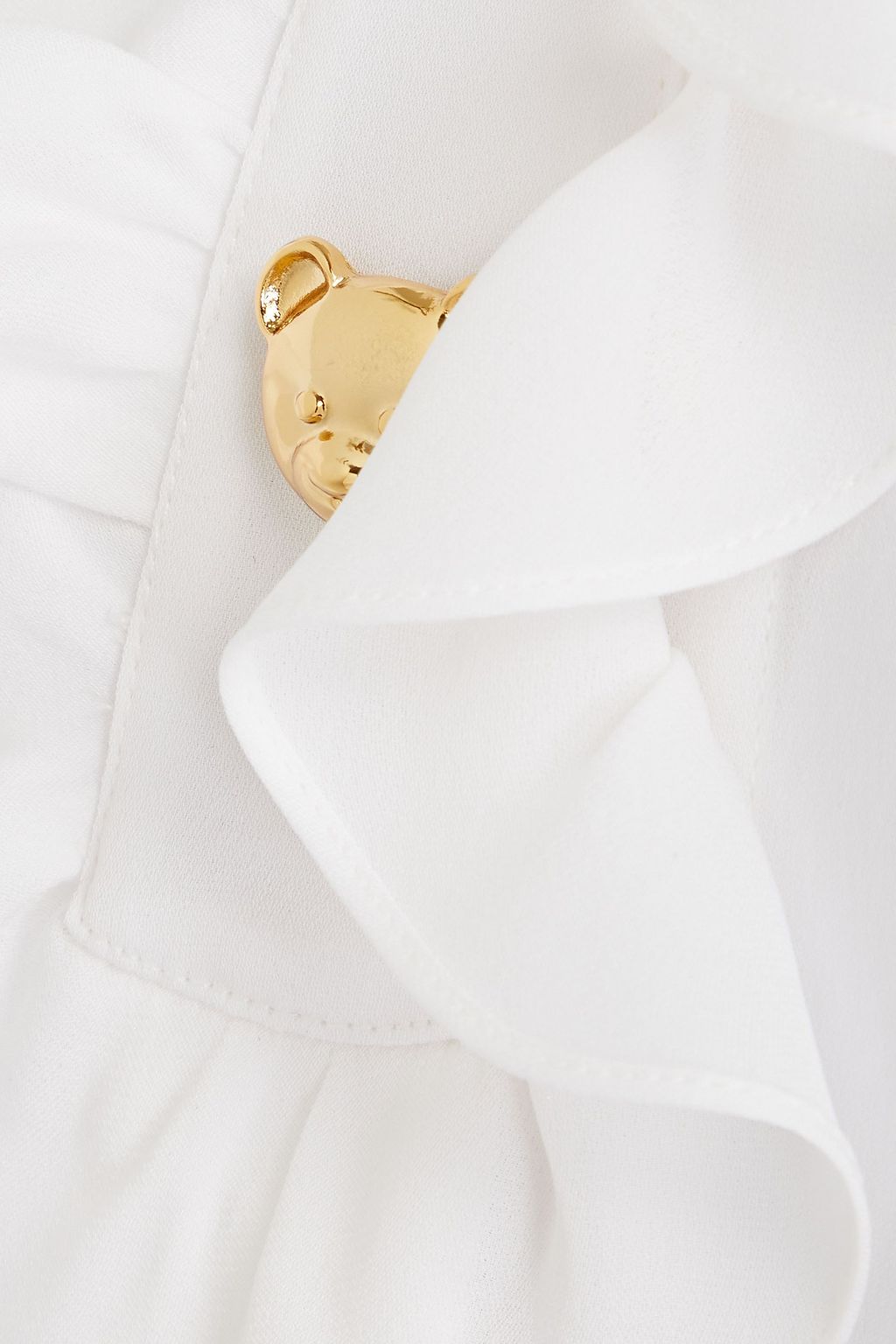 MOSCHINO Ruffled silk top