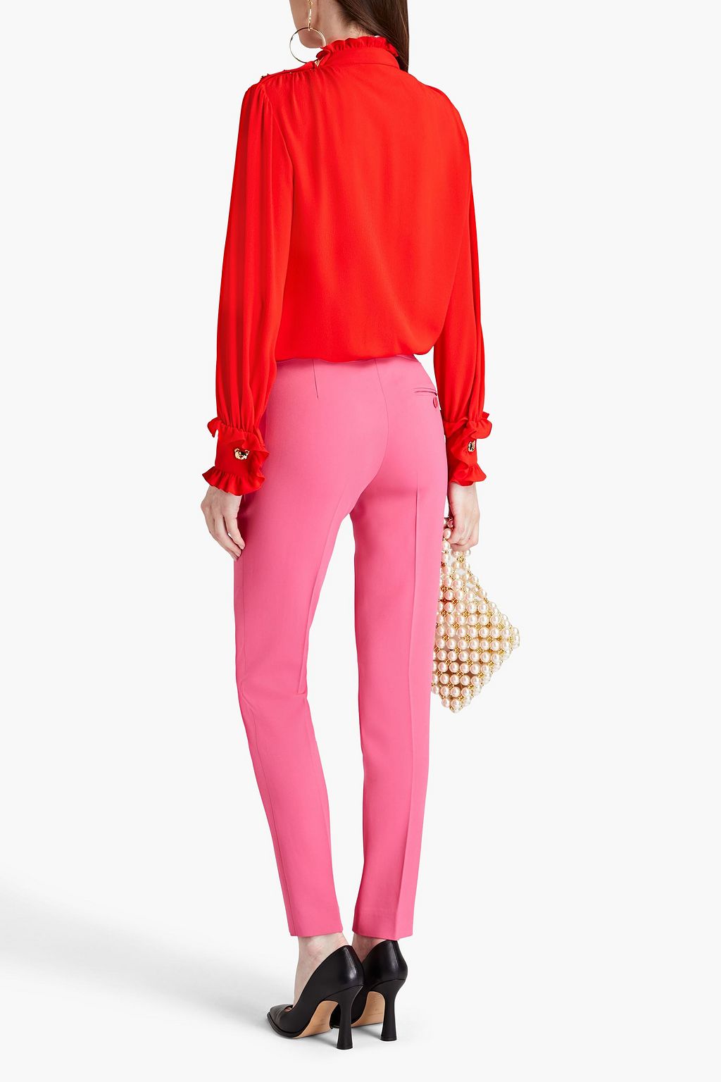 MOSCHINO Crepe slim-leg pants