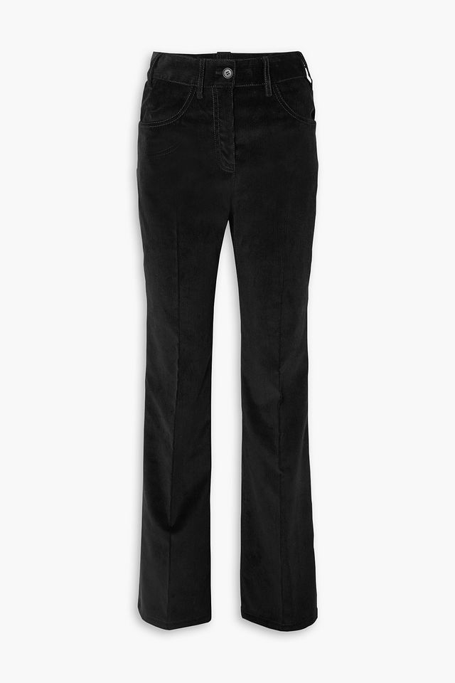 Cotton-corduroy wide-leg pants