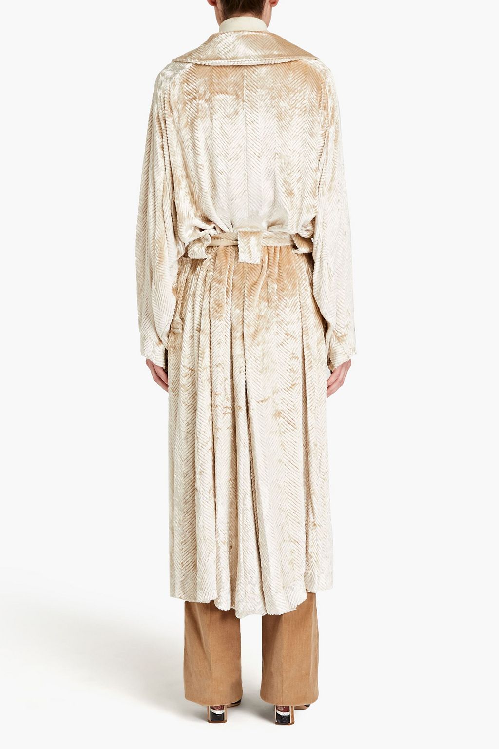 GABRIELA HEARST Cabot belted devoré-velvet coat