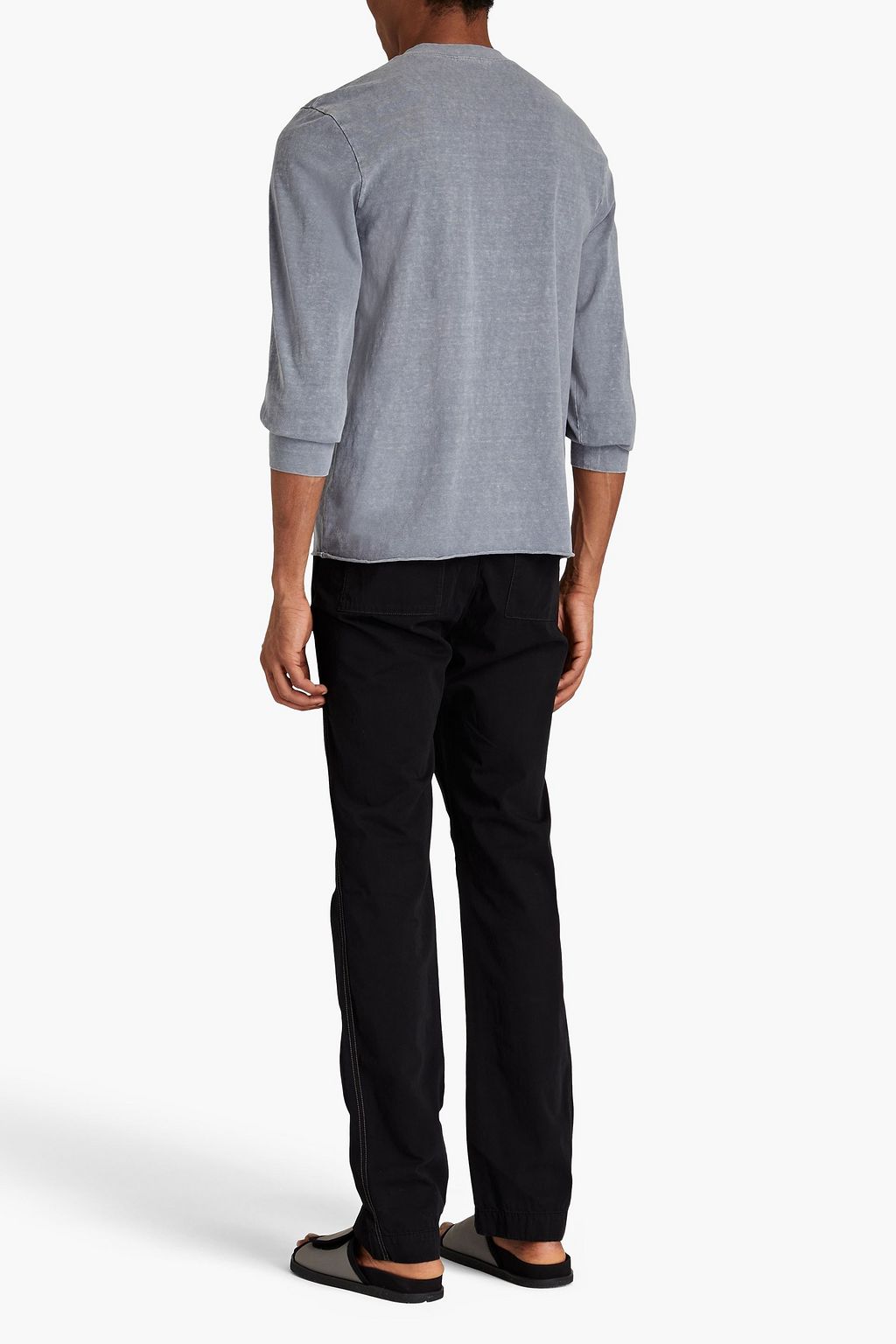 JAMES PERSE Cotton-jersey Henley T-shirt