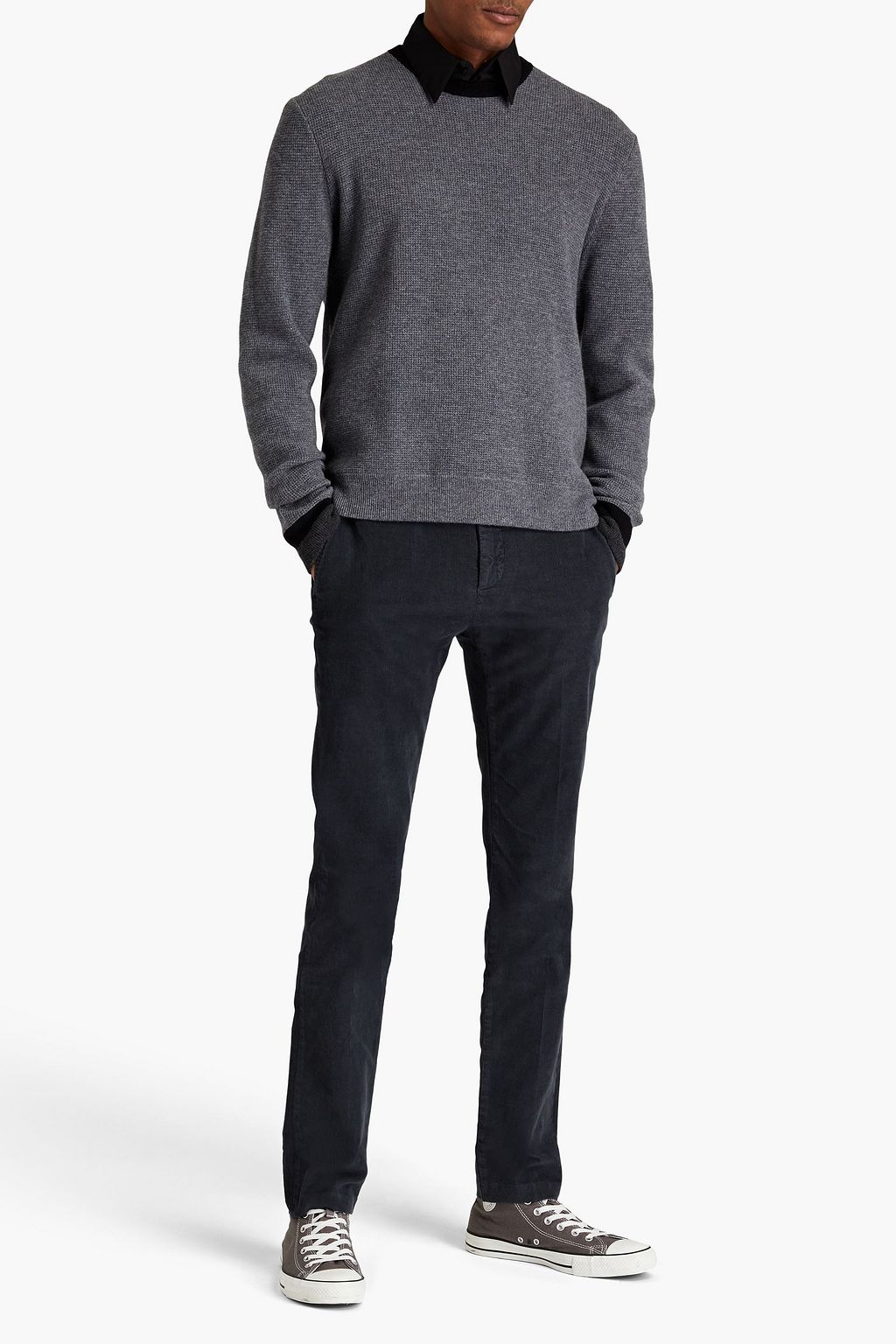 JAMES PERSE Waffle-knit cashmere sweater